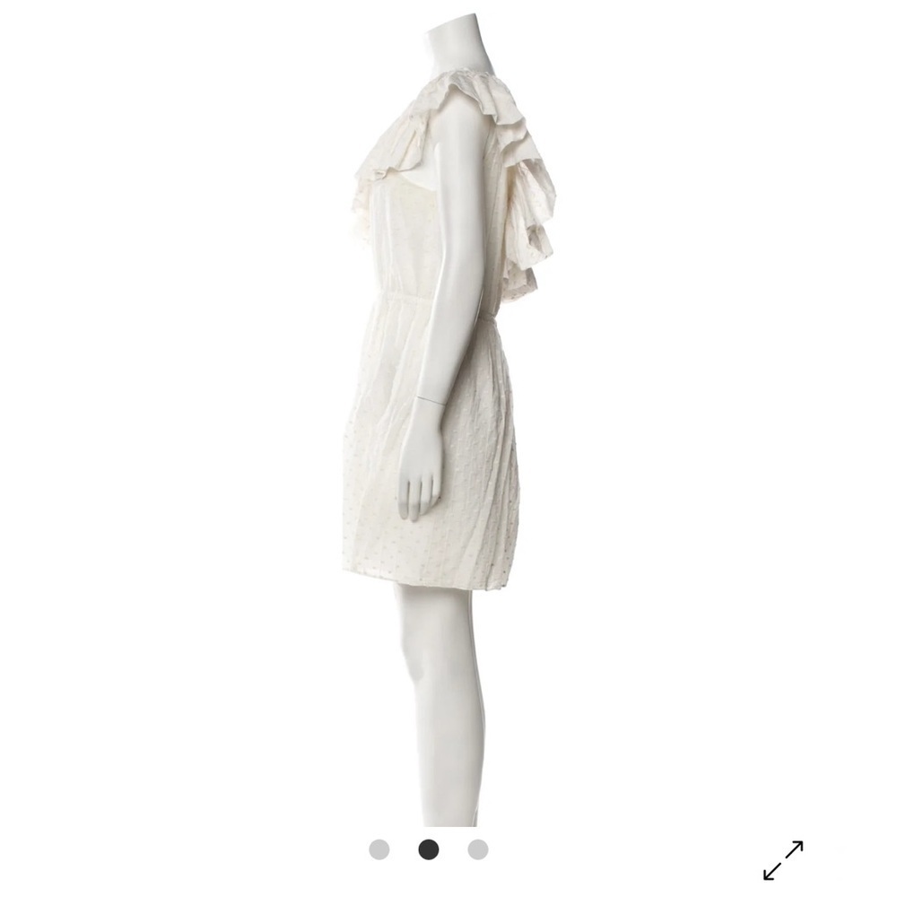 Rebecca Taylor White dress Asymmetrical Ruffled Sundress mini - Picture 4 of 13